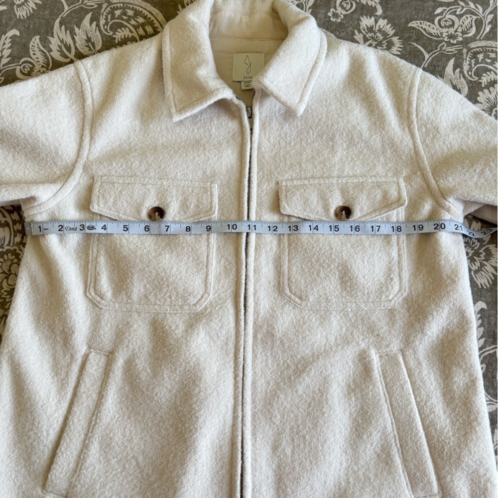 Joie Cream soft buclee zip up coat Jacket NWOT medium - Picture 7 of 8